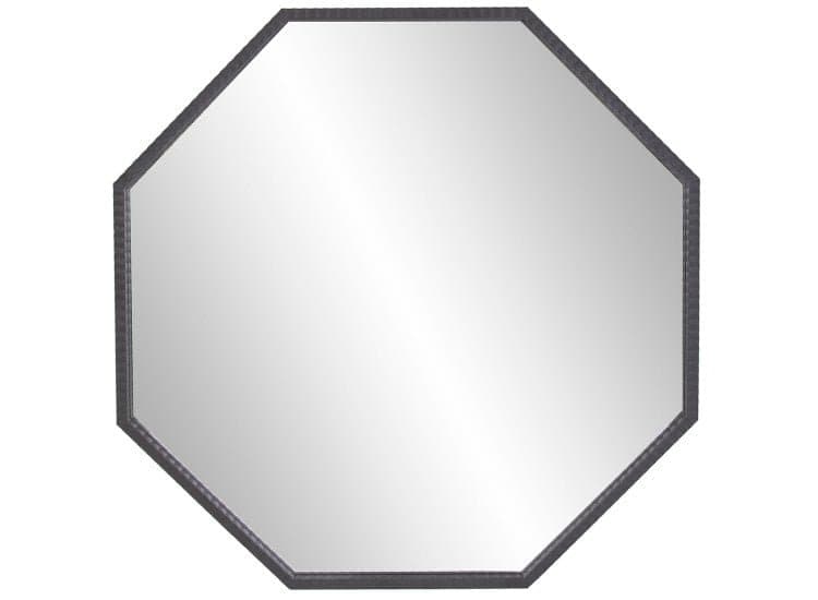 Howard Elliott Ronan Octagonal Mirror, Matte Graphite Finish