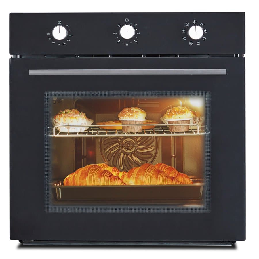 Single Wall Oven, 24" Electric Built-In Oven, 2.5 Cu.Ft Wall Oven With Mechanical Knobs, 3000W 240V, 8 Cooking Functions for Kitchen PHO_11UVPMV7_36763_HML_YfFR