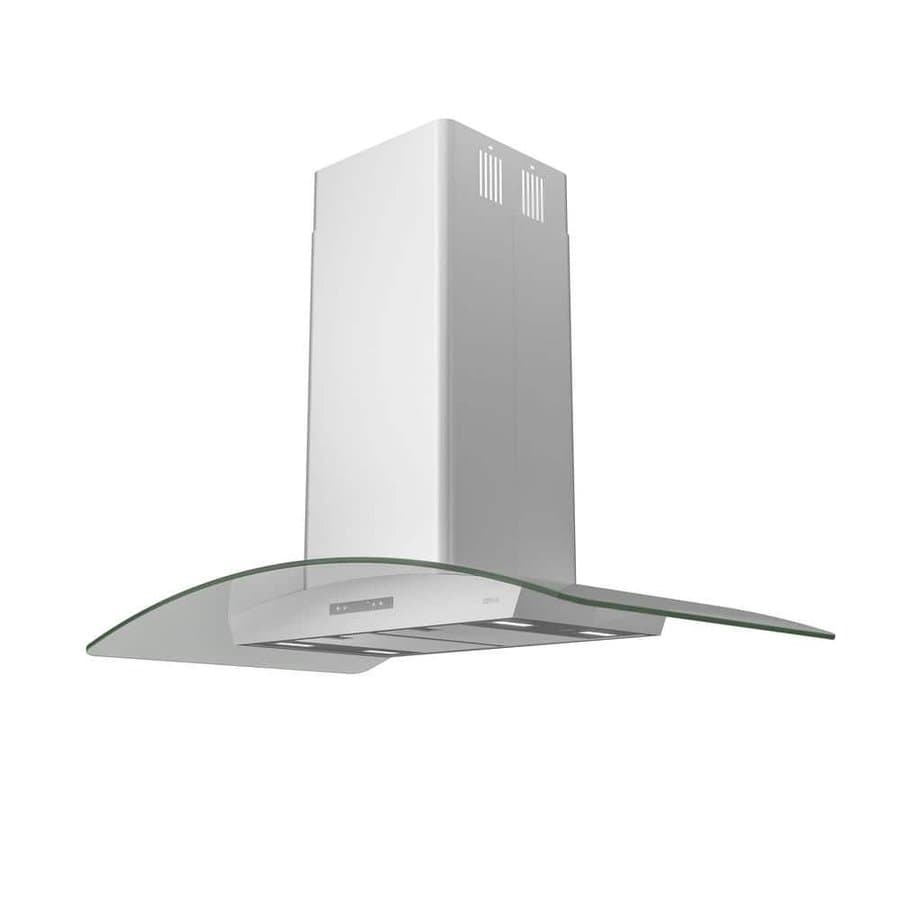 Milano Connect 42 in. 700 CFM Convertible Island Mount Range Hood with LED Light in Stainless Steel