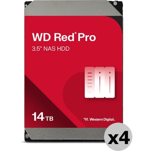 WD 14TB Red Pro 7200 rpm SATA III 3.5" Internal NAS HDD (2-Pack)