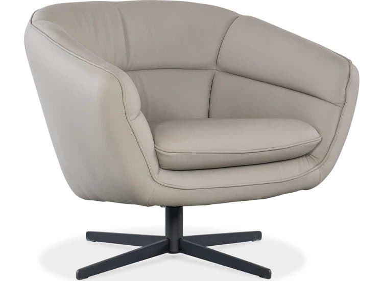 Hooker Furniture Mina Swivel Chair, Buckskin Beige Leather