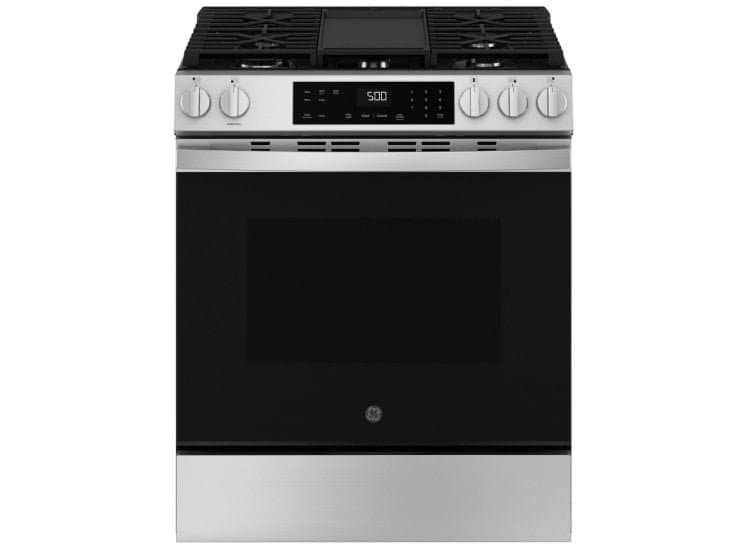 GE Gas Range 500 Series Slide-In 30 In. With Self-Clean in Stainless Steel - GGS500PVSS
