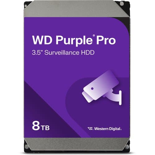 WD 8TB Purple Pro 7200 rpm SATA III 3.5" Internal Surveillance Hard Drive (Retail)
