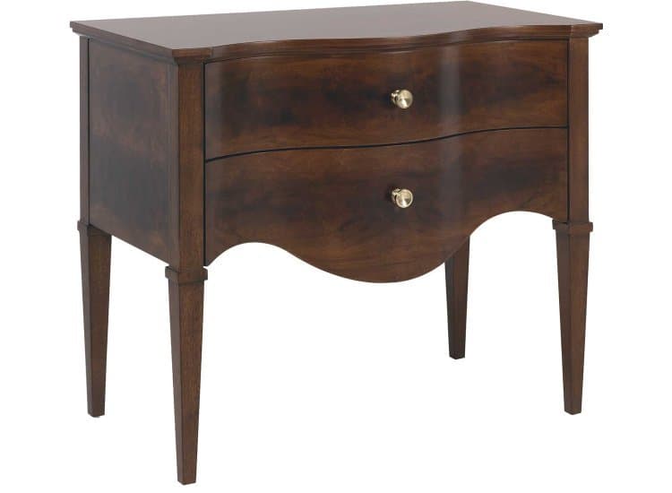 Hooker Furniture Archives Nightstand with Two Drawers, Walnut