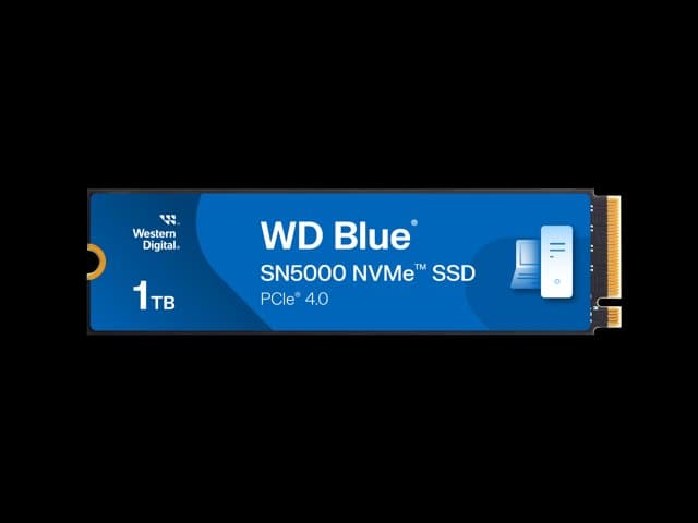 Western Digital 1TB WD Blue SN5000 NVMe SSD, PCIe Gen 4.0, up to 5,150 MB/s Read Speeds Internal Solid State Drive (SSD) WDS100T4B0E