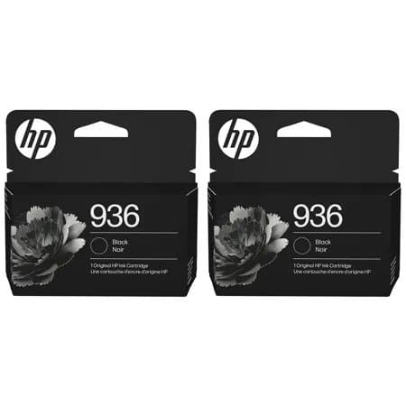 HP 936 Original Ink Cartridge, Black, 2-Pack