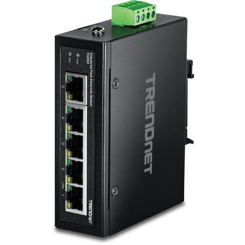 TRENDnet 5-Port Industrial Fast Ethernet DIN-Rail Switch