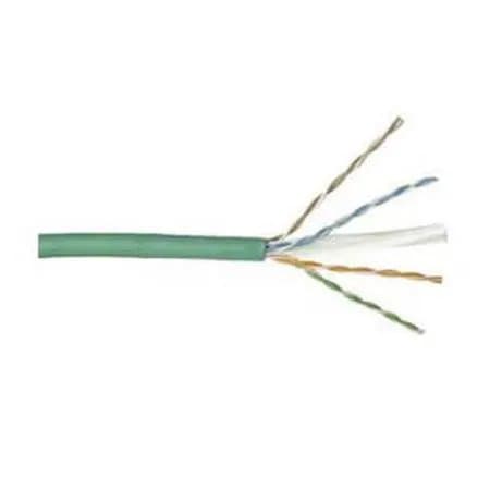 Kramer Electronics BC-5ESLD 4-Pair 24-AWG Cat 5e-Solid Center Un-Shielded Twisted Pair Ethernet Cable, 1000', Green
