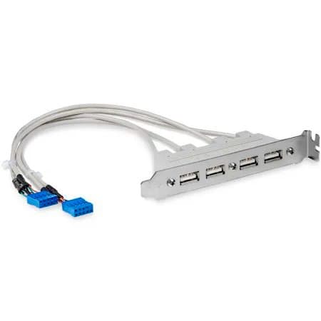 StarTech 4-Port USB A Female Slot Plate Adapter