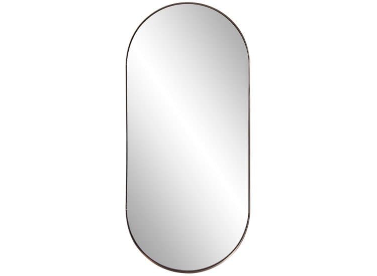 Howard Elliott Capsule Mirror, Brushed Brass Finish