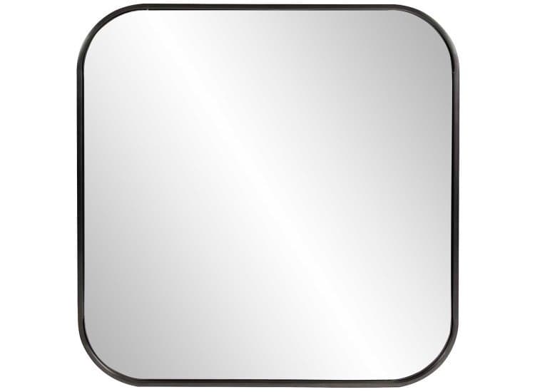 Howard Elliott Copenhagen Square Mirror, Brushed Black Finish