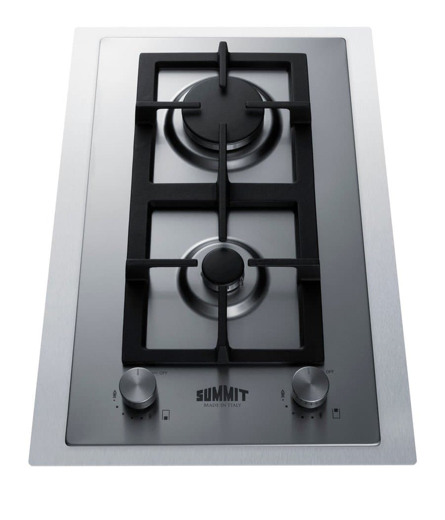 Summit Appliance Stainless Steel Gas 2 Burner Cooktop GCJ2SSTK15