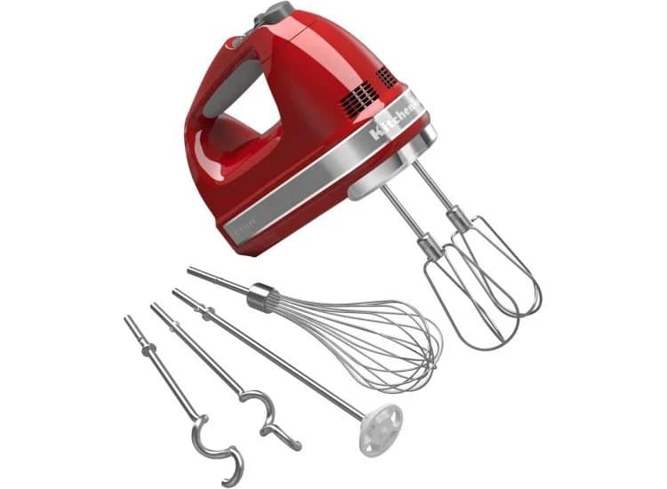 KitchenAid 9-Speed Hand Mixer, Empire Red