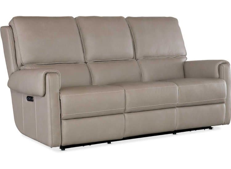 Hooker Furniture Somers Power Sofa with Power Headrest, Dark Taupe
