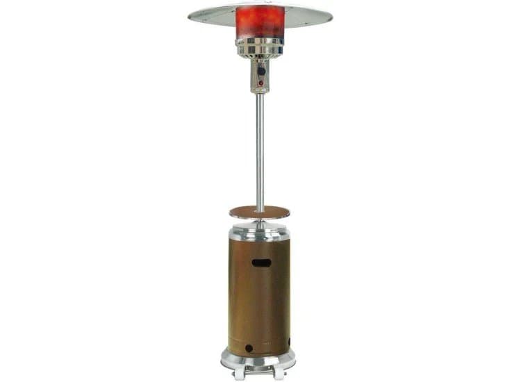 Hanover Bronze/Stainless Steel 7' 48,000 BTU Steel Umbrella Patio Heater