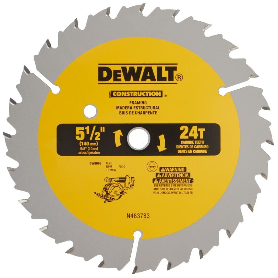 DEWALT 7-1/4-in 24 -Tooth Rough Finish Carbide Circular saw blade Individual