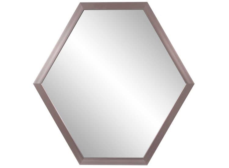 Howard Elliott Hexagonal Mirror, Graphite Foil Finish