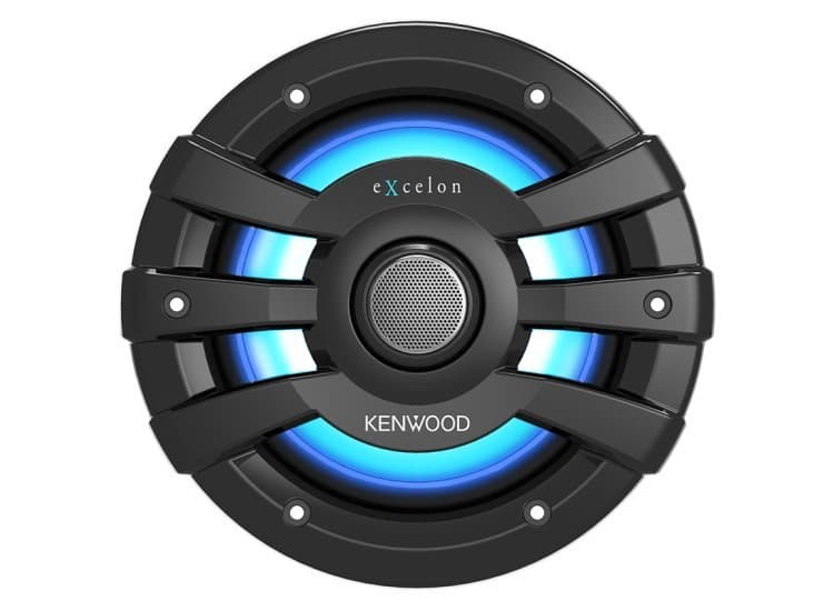 Kenwood eXcelon 6.5-Inch 2-Way Coaxial Marine Speakers with Illumination, Black