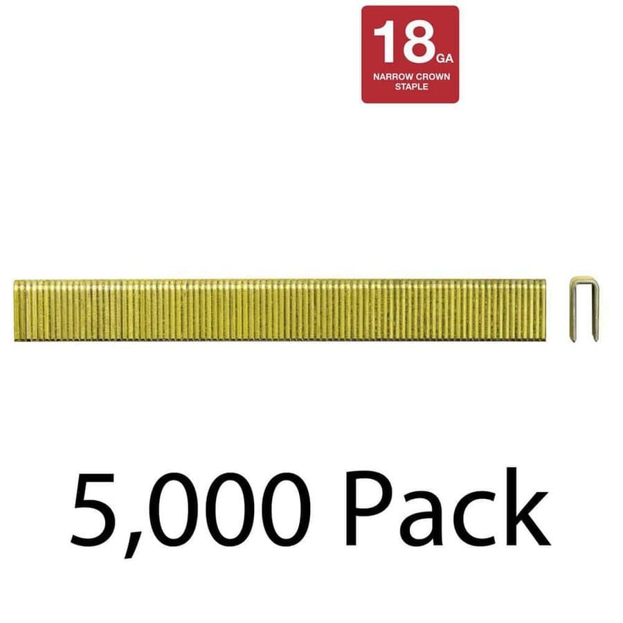 1/2 in. 18-Gauge Glue Collated 1/4 in. Crown Staples 2 Boxes (2500 per Box)