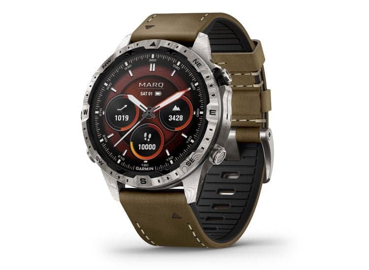 Garmin MARQ Adventurer (Gen 2) Modern Tool Watch Damascus Steel Edition With FKM Hybrid Strap