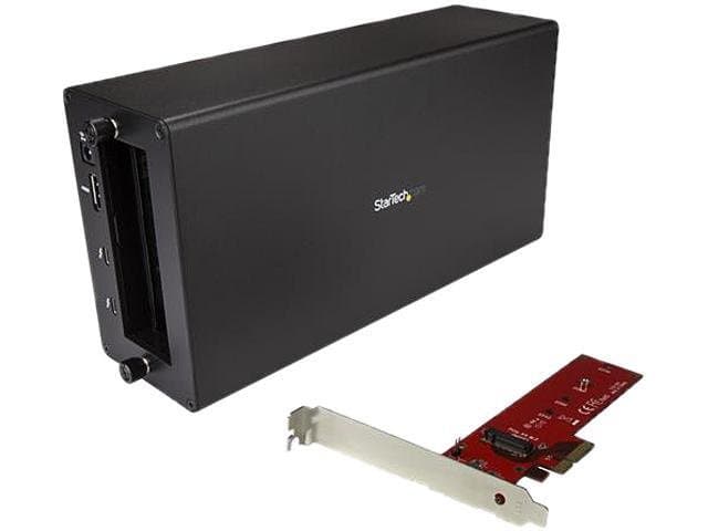 StarTech BNDTB4M2E1 Thunderbolt 3 to M.2 PCIe Adapter-External PCIe Enclosure / Chassis plus Card-with DisplayPort Monitor Port-PCIe SSD