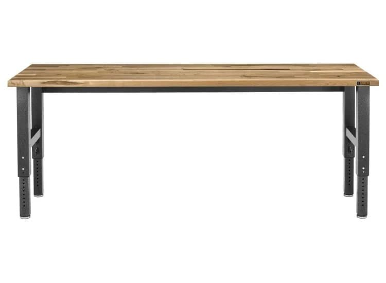 Gladiator Garageworks 8 Ft. Hammered Granite Adjustable Height Hardwood Workbench