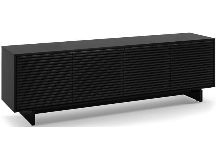 BDI Align Media Cabinet with Four Doors, Ebonized Ash