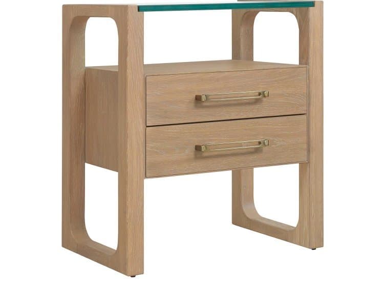 Hooker Furniture Banyon Bay Nightstand with Two Drawers, Desert Oak