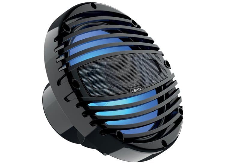 Hertz HMX 8 LD 8" Black Hi-End Marine RGB LED Coaxial Speakers (Pair)