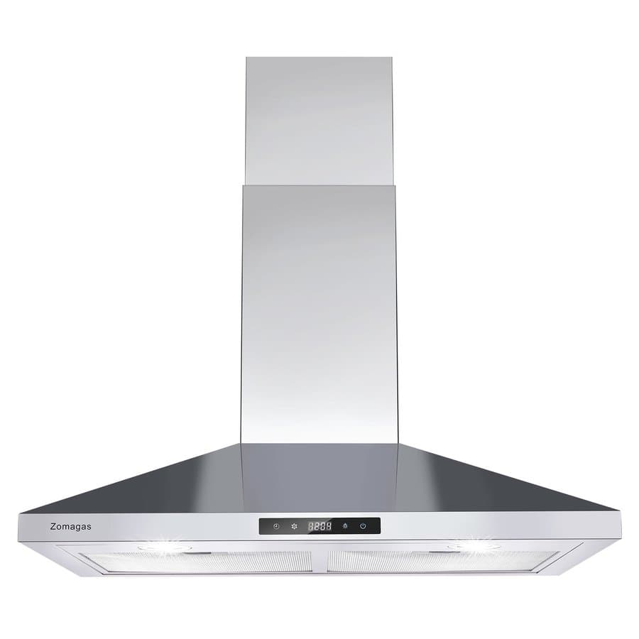Maocao Hoom 30 inch Ducted 450-CFM Silver Wall-Mounted Range Hood