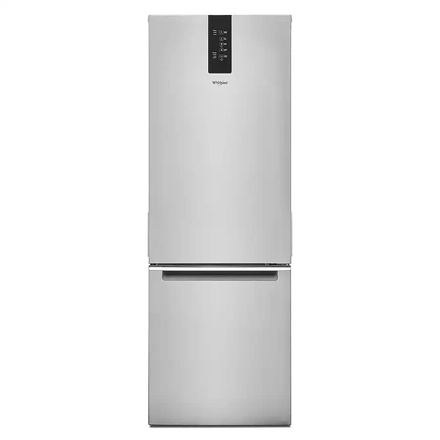 Whirlpool 12.7-cu ft Counter-Depth 24-in Wide Bottom-Freezer Refrigerator with Ice Maker ( Fingerprint Resistant Stainless Finish )