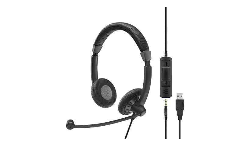 EPOS SC 75 USB MS-Binaural Wired Headset-Black