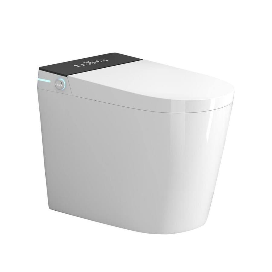 LIVACA Compact Elongated Bidet Toilet with Auto Open/Close, Heated Seat, Warm Air Dryer