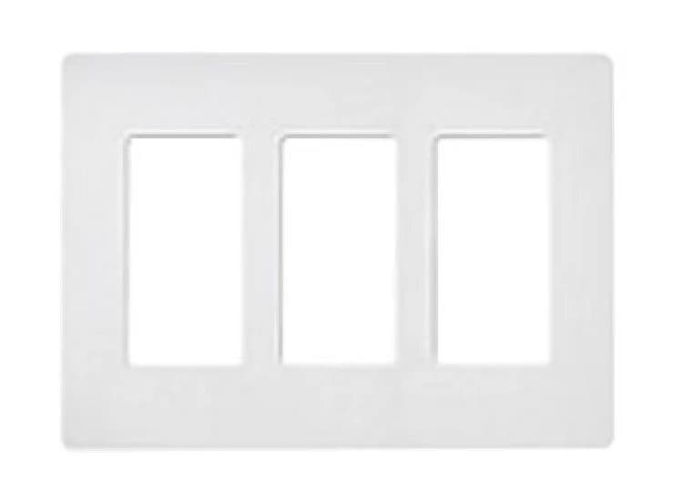Lutron White 3-Gang Claro & Satin Colors Wallplate