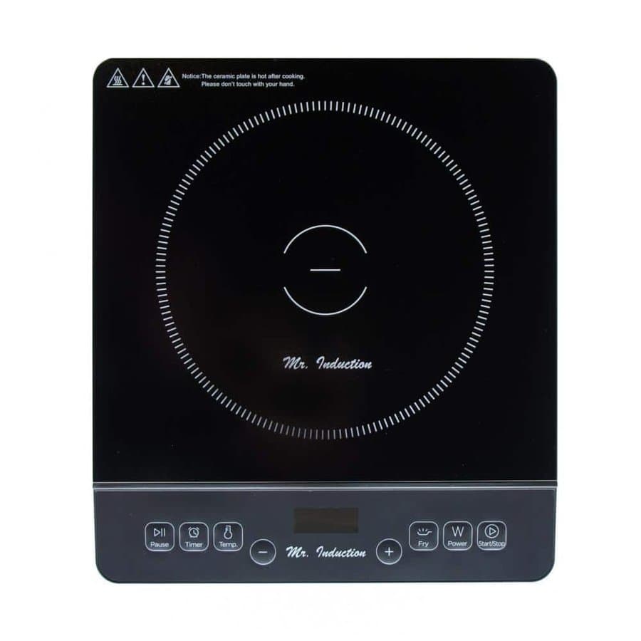 11.42 in. 1800-Watt Induction Cooktop with 1 element, 8 Power Settings, 8 Temp. Settings and Fry Function, Black