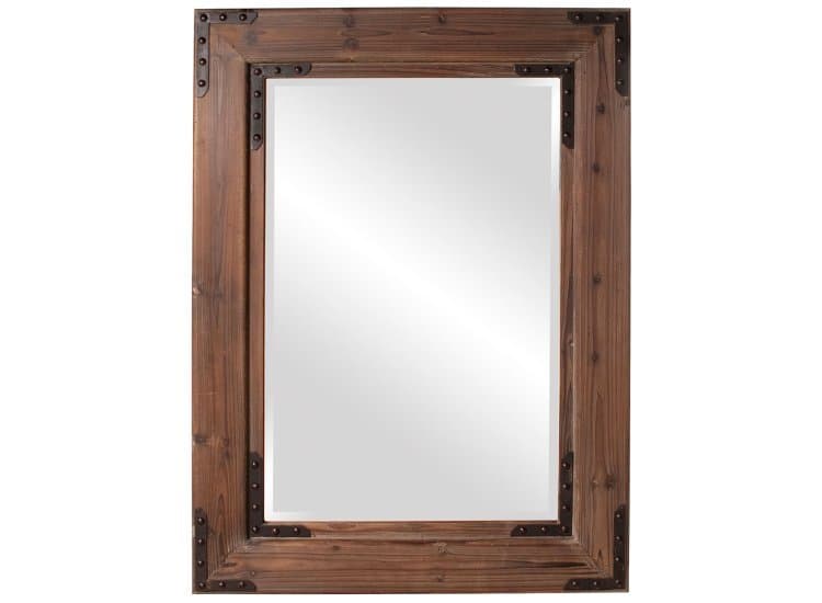 Howard Elliott Caldwell Mirror, Wood And Iron Finish