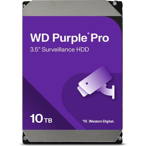 WD 10TB Purple Pro 7200 rpm SATA III 3.5" Internal Surveillance Hard Drive (Retail)
