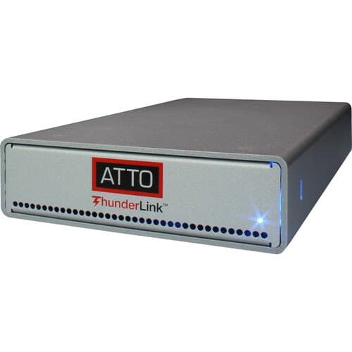 ATTO Technology Dual 40Gb Thunderbolt to Dual 25Gb Ethernet Adapter