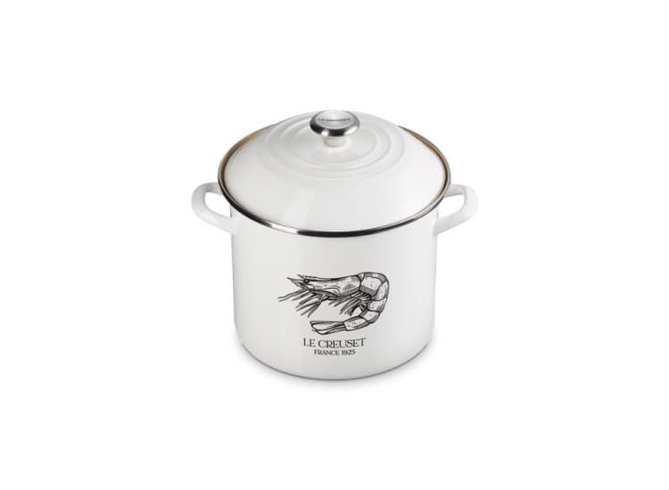 Le Creuset 10 Qt. Traditional Shrimp Stockpot, White