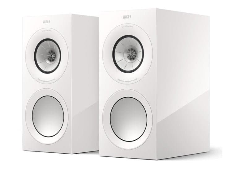 KEF R3 Meta 3-Way Bookshelf Speakers, Gloss White