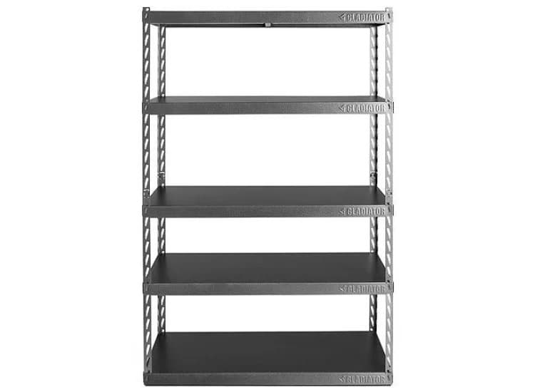 Gladiator Garageworks 48" Wide EZ Connect Rack With Five 18" Deep Shelves