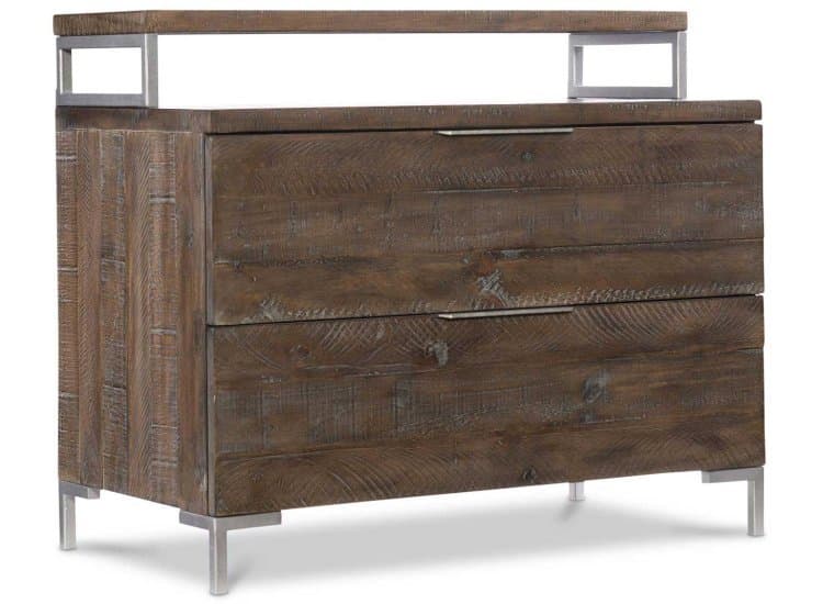 Bernhardt Haines Nightstand, Sable Brown and Grey Mist