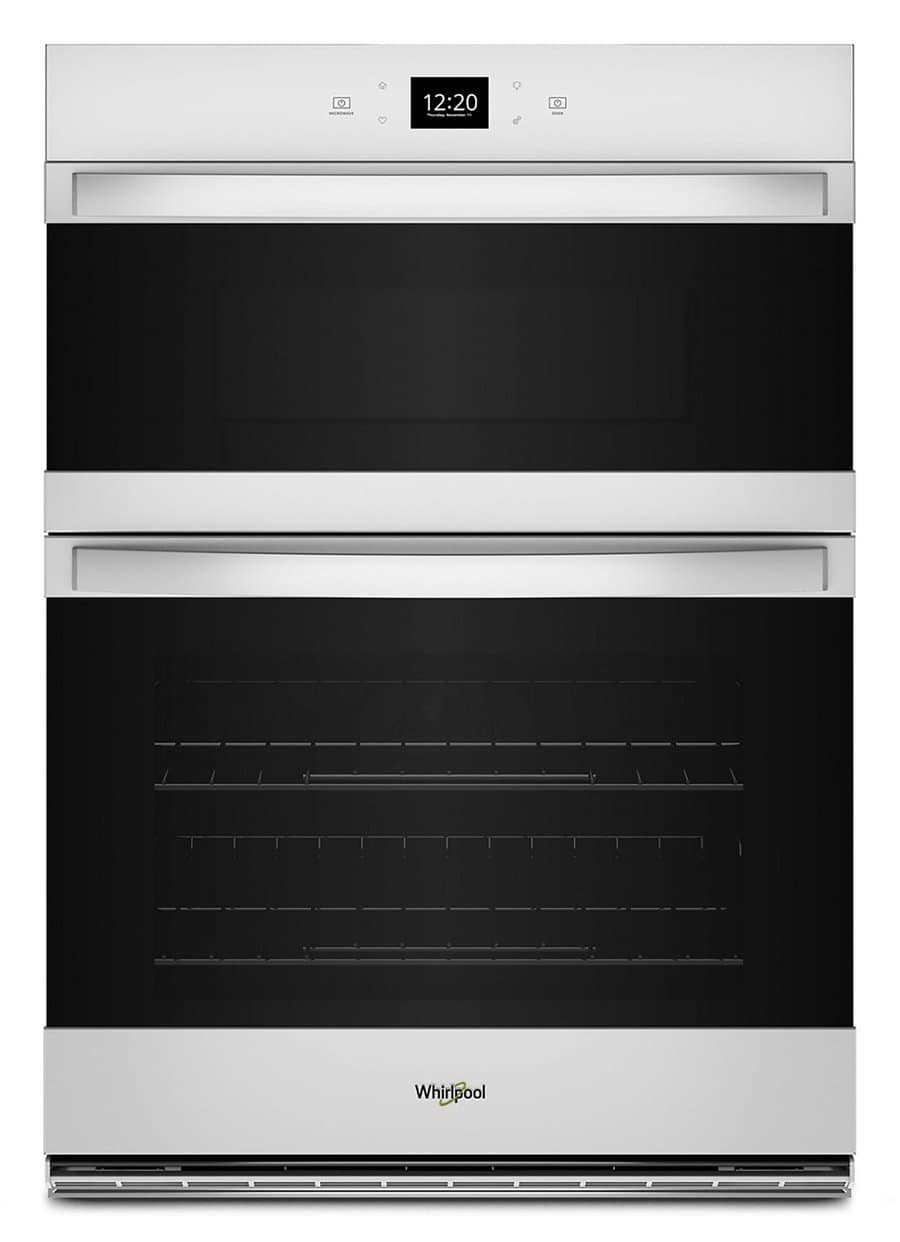 Whirlpool 27 inch Self-cleaning Air Fry Smart Compatible Microwave Wall Oven Combo ( White )