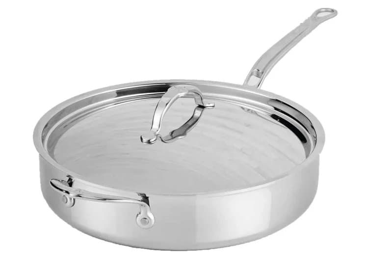 Hestan ProBond Luxe 5 Qt. Sauté Pan with Lid, Polished Clad Stainless Steel