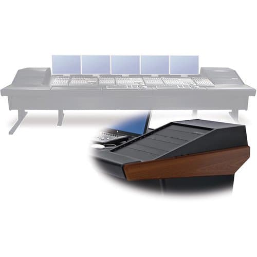 Argosy V2RGE Universal Workstation Desk with Two VR1503 15U Upper, 3U Rear Module (Mahogany, 148.5")