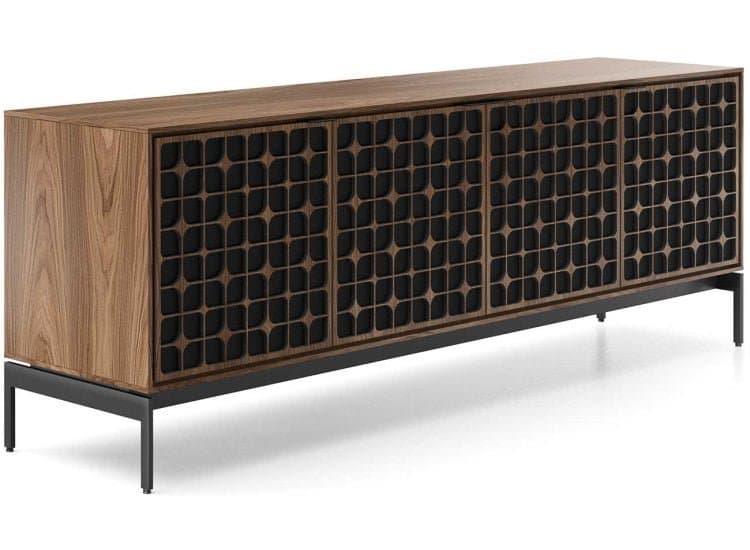 BDI Elements Media Console with 4 Constellation Doors, Natural Walnut