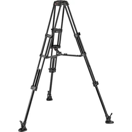 Manfrotto 3-Section Aluminum Twin Leg Video Tripod with Mid-Level Spreader