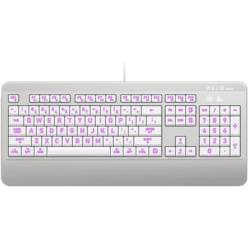 AZIO KB540 Antimicrobial Wired Keyboard (Mac, White)