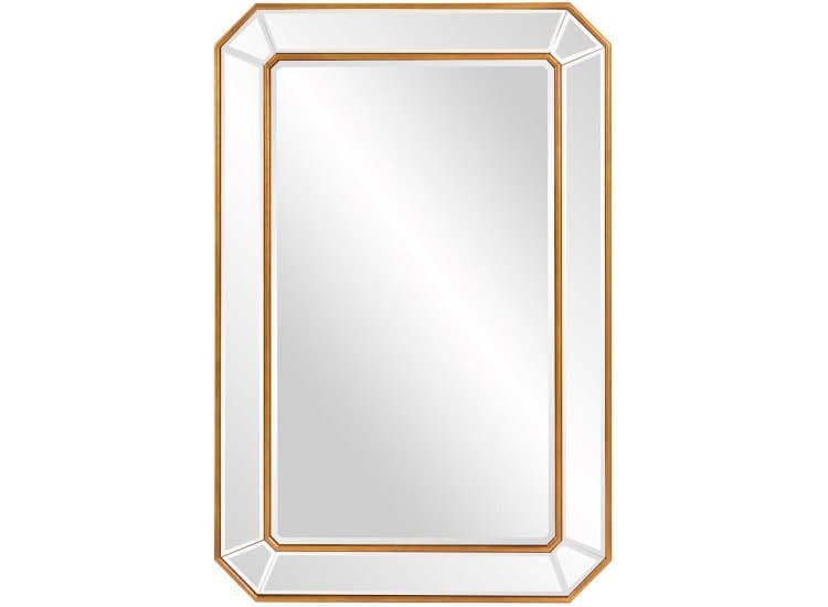 Howard Elliott Leopold Mirror, Gold Leaf Finish