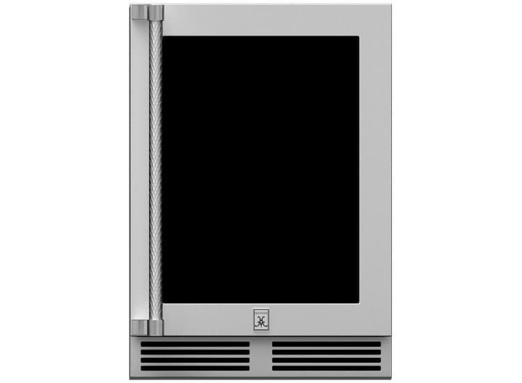 Hestan GRG 5.2 Cu. Ft. Outdoor Undercounter Refrigerator With Lock Right 24-Inch Wide in Stainless Frame - GRGR24